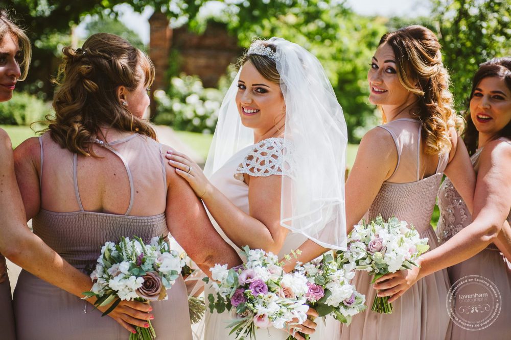 The bride with her bridesmaids